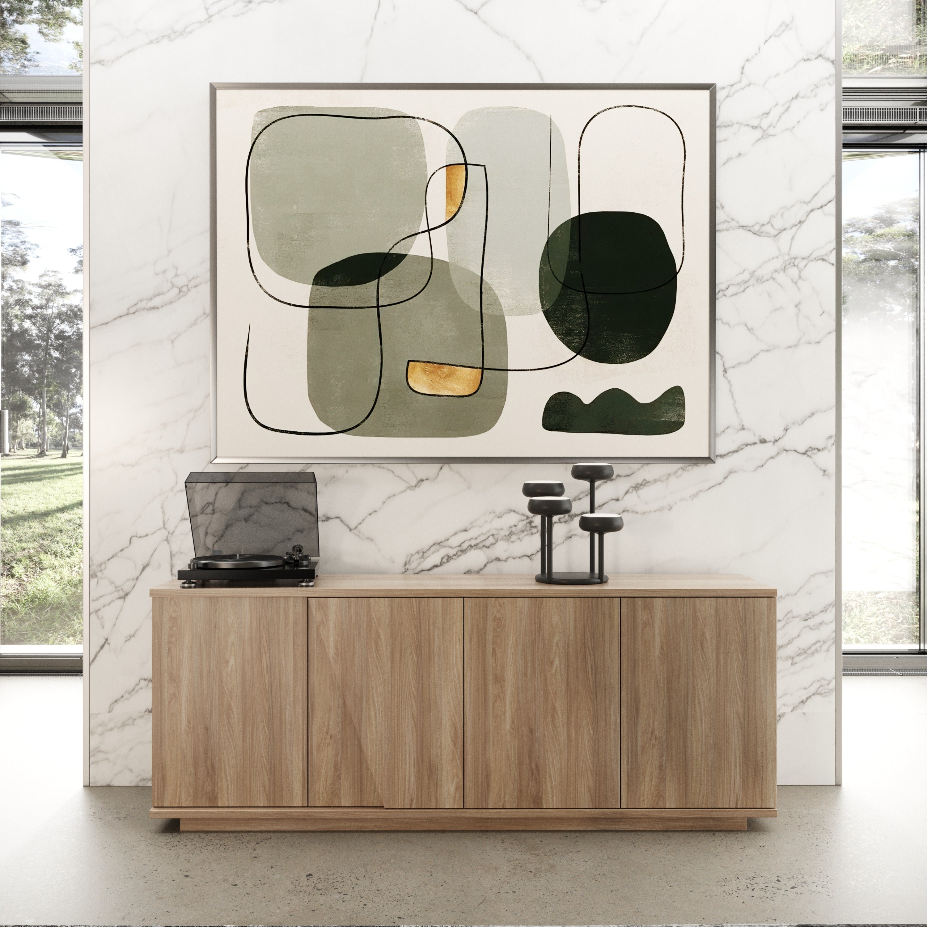 Nova Domus Victoria - Italian Modern Walnut Caracalla Buffet