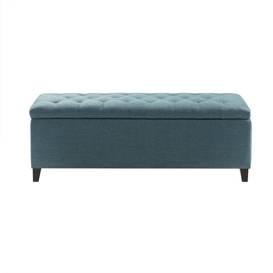 Shandra Tufted Top Storage Bench - Blue