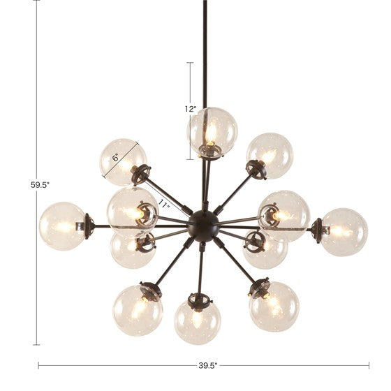 Paige - Antique Bronze Chandelier