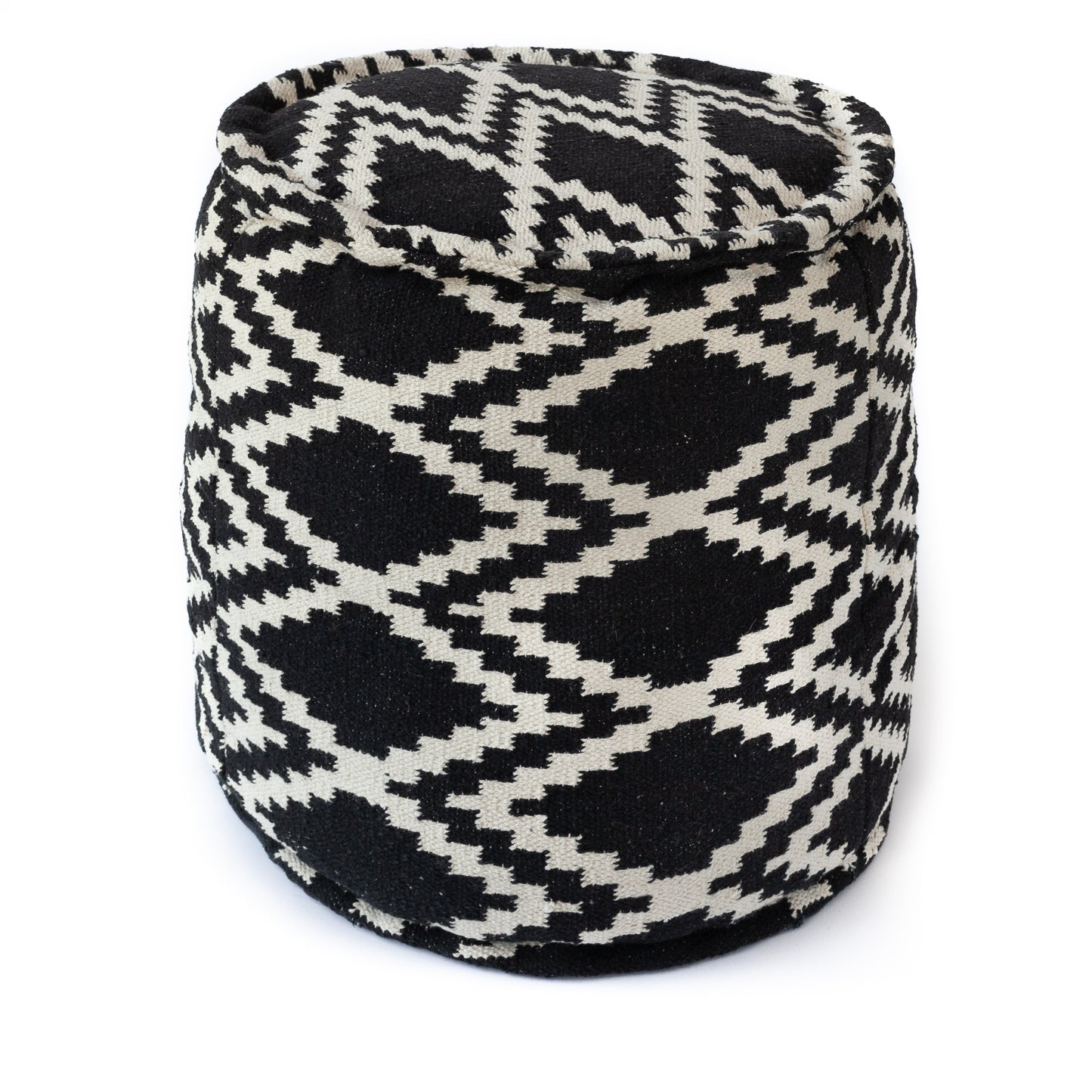 Tribal Diamond Pouf, Round