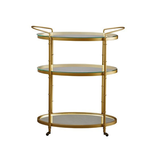 Lauren Bar Cart - Antique Gold