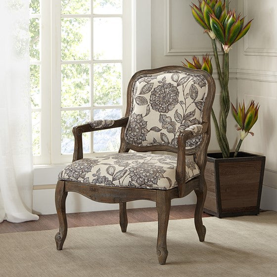 Monroe Camel Back Exposed Wood Chair - Multi