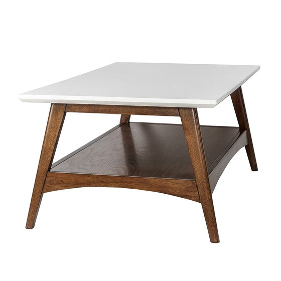 Parker coffee table - Off-White/Pecan