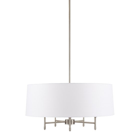 Presidio Chandelier - Silver/White