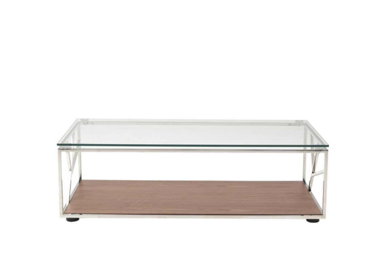 Modrest Cressida Modern Walnut Coffee Table