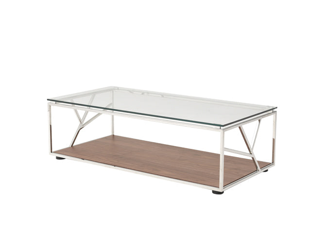 Modrest Cressida Modern Walnut Coffee Table