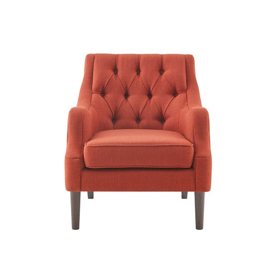 Qwen Button Tufted Accent Chair - Spice