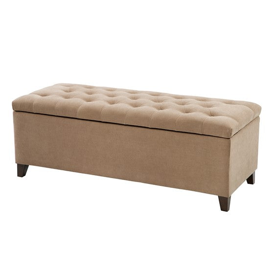 Shandra Tufted Top Storage Bench - Sand