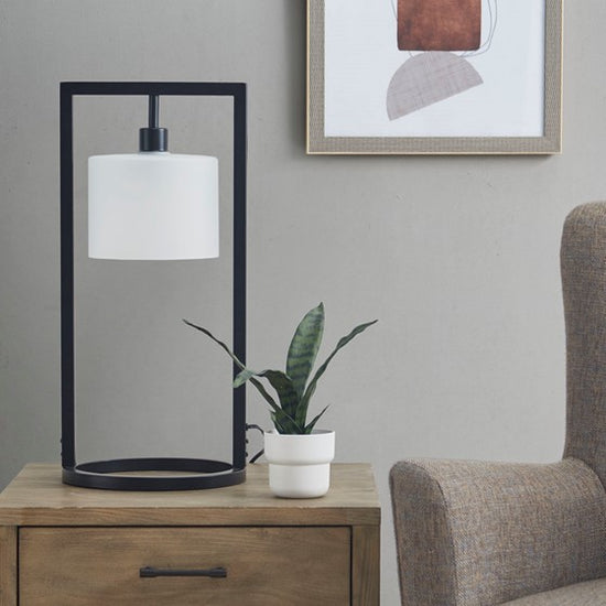 Kittery Kittery Table Lamp - Black Base/Frosted Shade