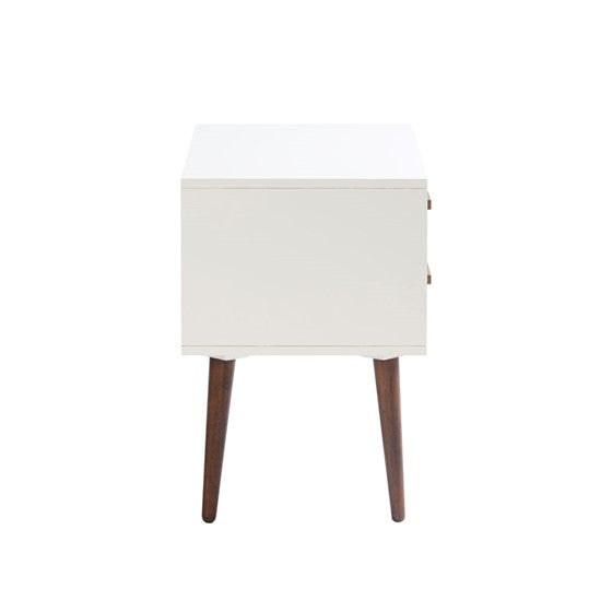 Jeremy  Storage Nightstand - Off-White/Navy