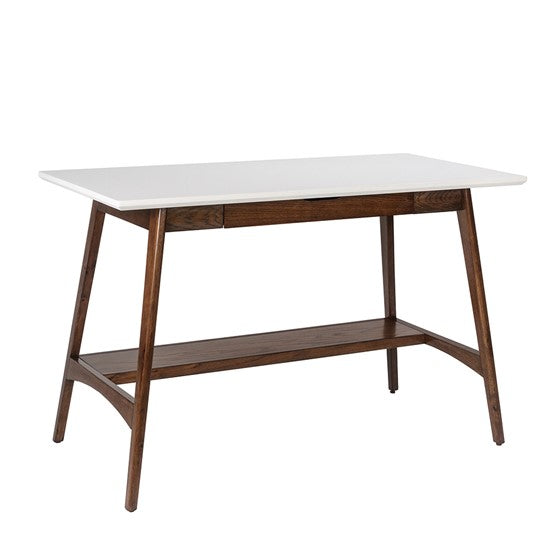 Parker Desk - Off-White/Pecan