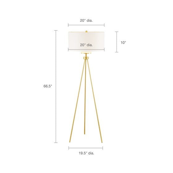 Pacific Tripod Floor Lamp - Gold