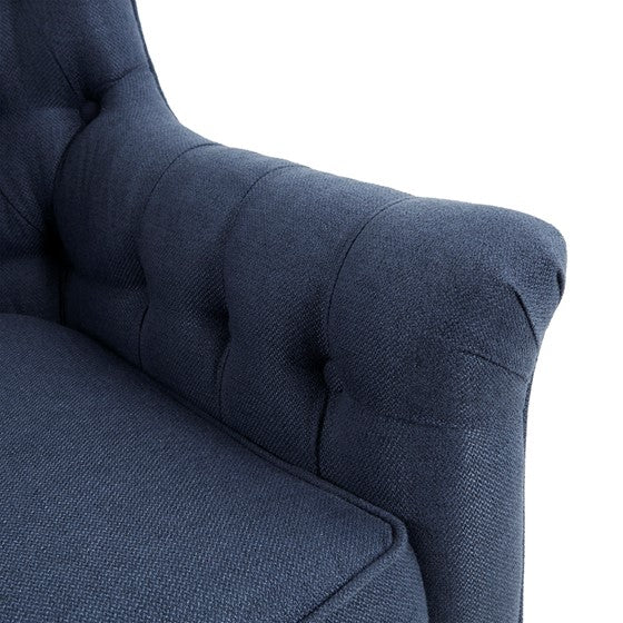 Mathis Swivel Glider Chair - Blue