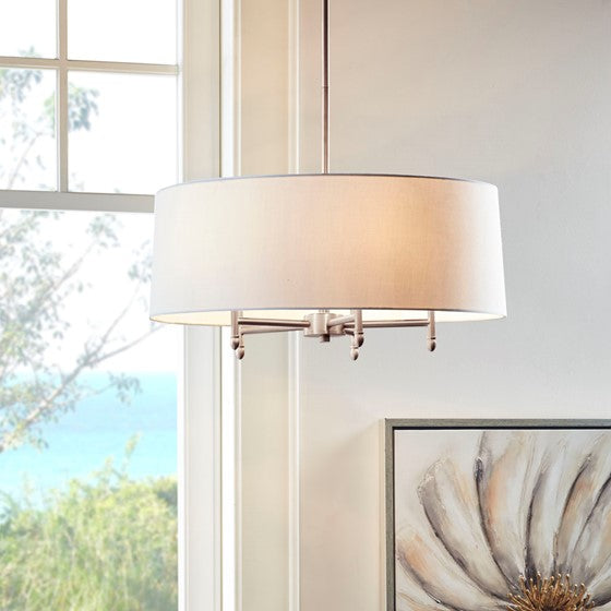 Presidio Chandelier - Silver/White