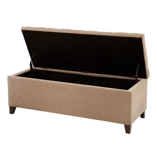 Shandra Tufted Top Storage Bench - Sand