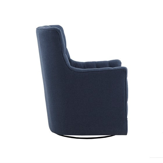 Mathis Swivel Glider Chair - Blue