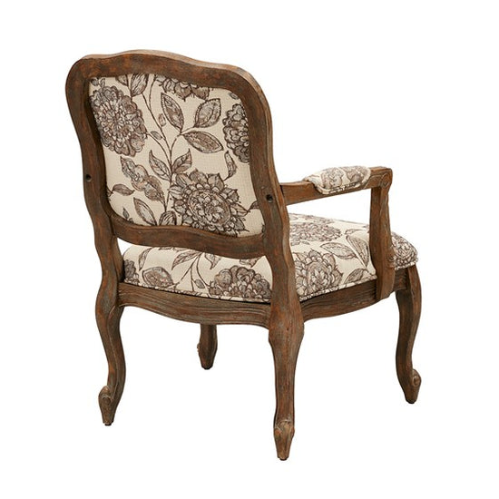 Monroe Camel Back Exposed Wood Chair - Multi