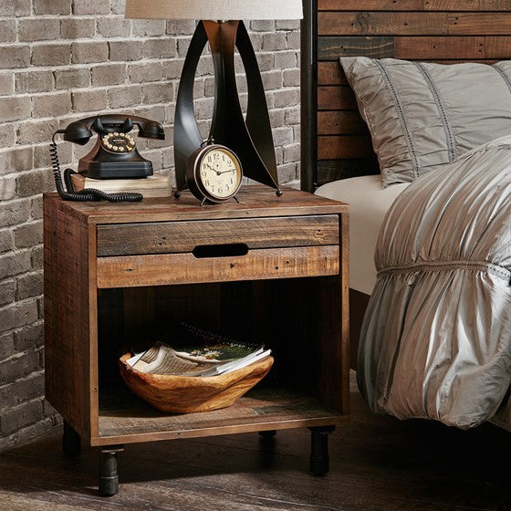 Renu Nightstand - Light Brown Multi