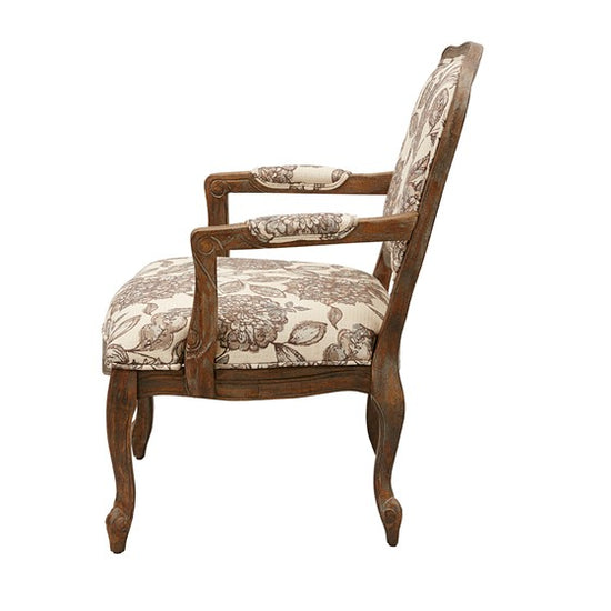 Monroe Camel Back Exposed Wood Chair - Multi