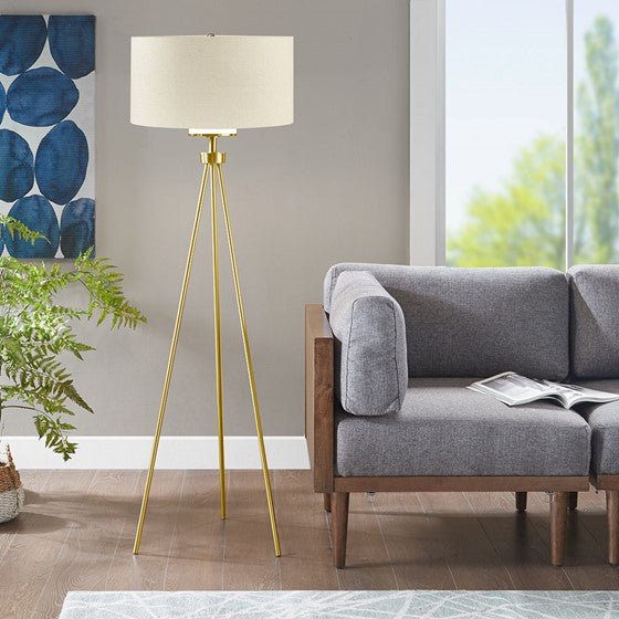 Pacific Tripod Floor Lamp - Gold