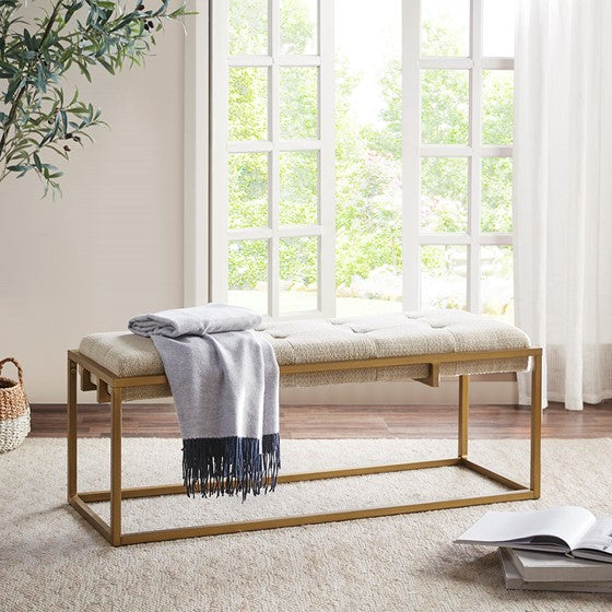 Greenwich Accent Bench - Brown/Antique Bronze