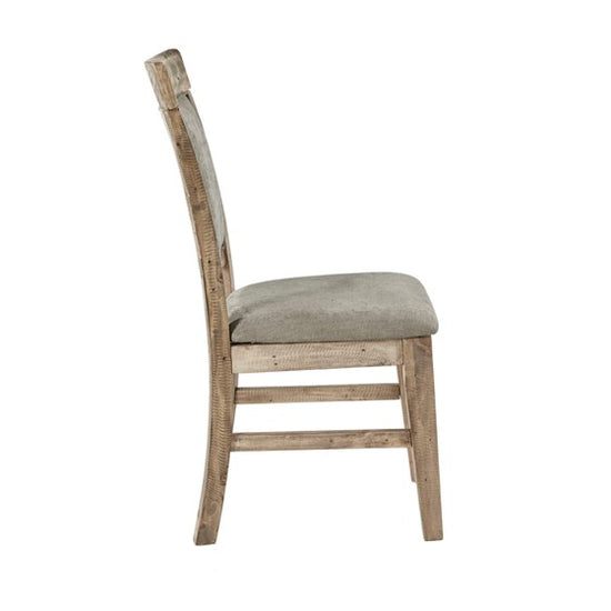 Oliver Dining Side Chair, Natural/Grey (Set of 2)