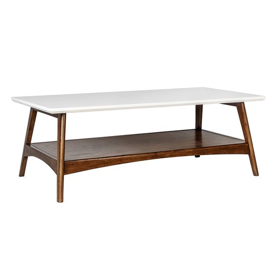 Parker coffee table - Off-White/Pecan