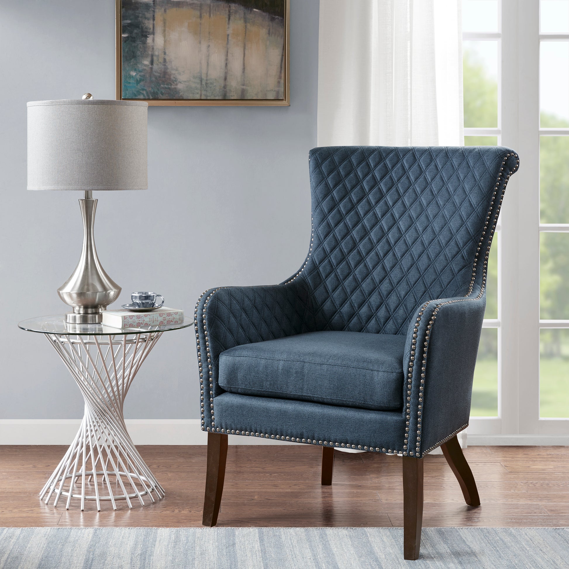 Heston Accent Chair - Dark Blue