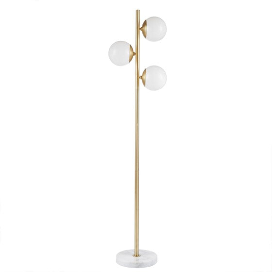 Holloway Floor Lamp - White/Gold