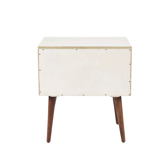 Jeremy  Storage Nightstand - Off-White/Navy