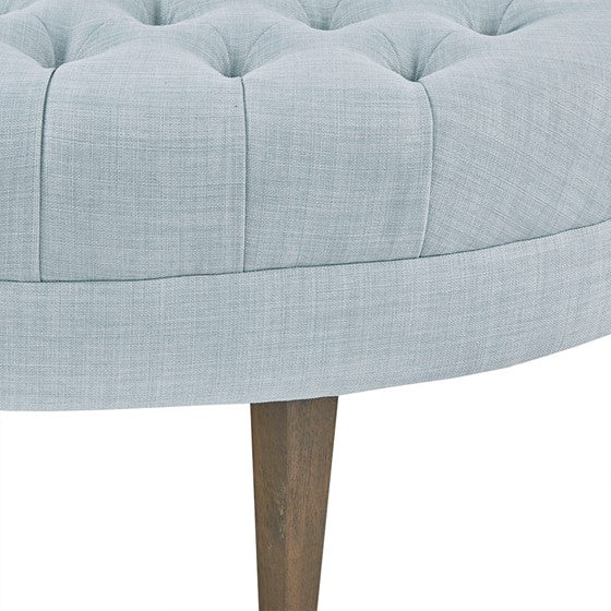 Martin Surfboard Tufted Ottoman - Dusty Blue