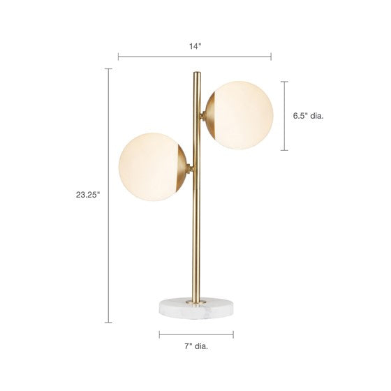 Holloway Table Lamp - White/Gold