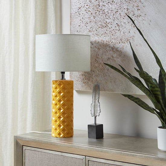 Macey Table Lamp - Yellow