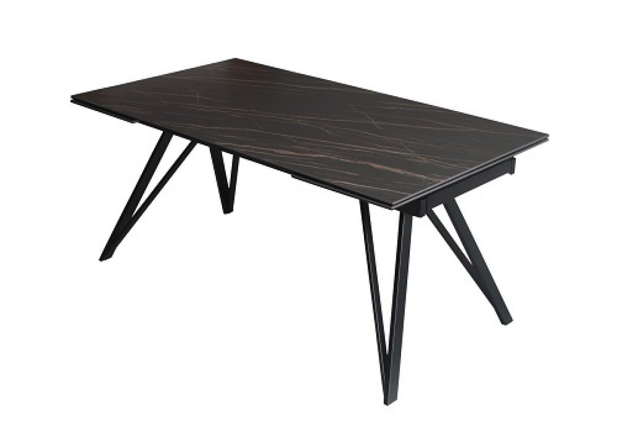 Modrest Bobby - Modern Black Ceramic Extendable Dining Table