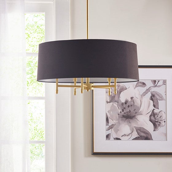 Presidio Chandelier - Gold/Black