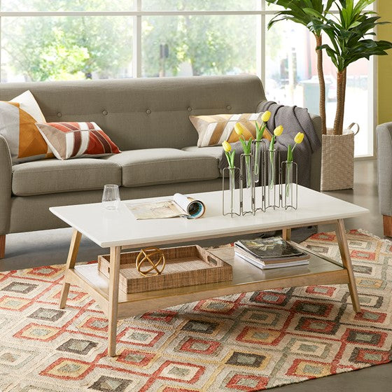 Parker Coffee Table - Off-White/Natural