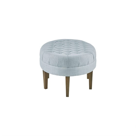 Martin Surfboard Tufted Ottoman - Dusty Blue