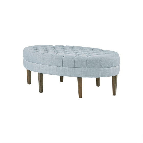 Martin Surfboard Tufted Ottoman - Dusty Blue