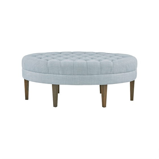 Martin Surfboard Tufted Ottoman - Dusty Blue