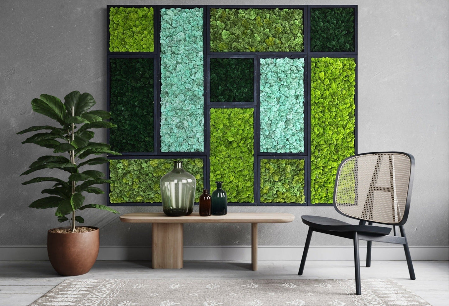 Preserved Reindeer Moss Wall Art