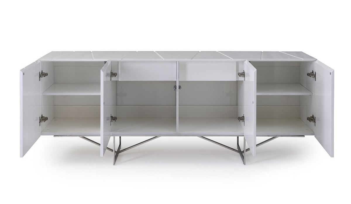 Modrest Chrysler Modern White High Gloss Buffet