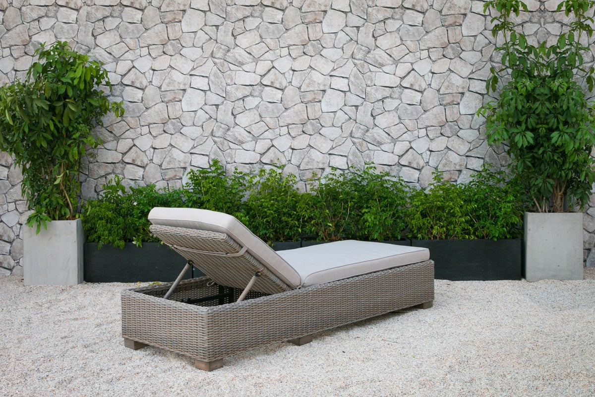 Renava Knox Outdoor Wicker Sunbed