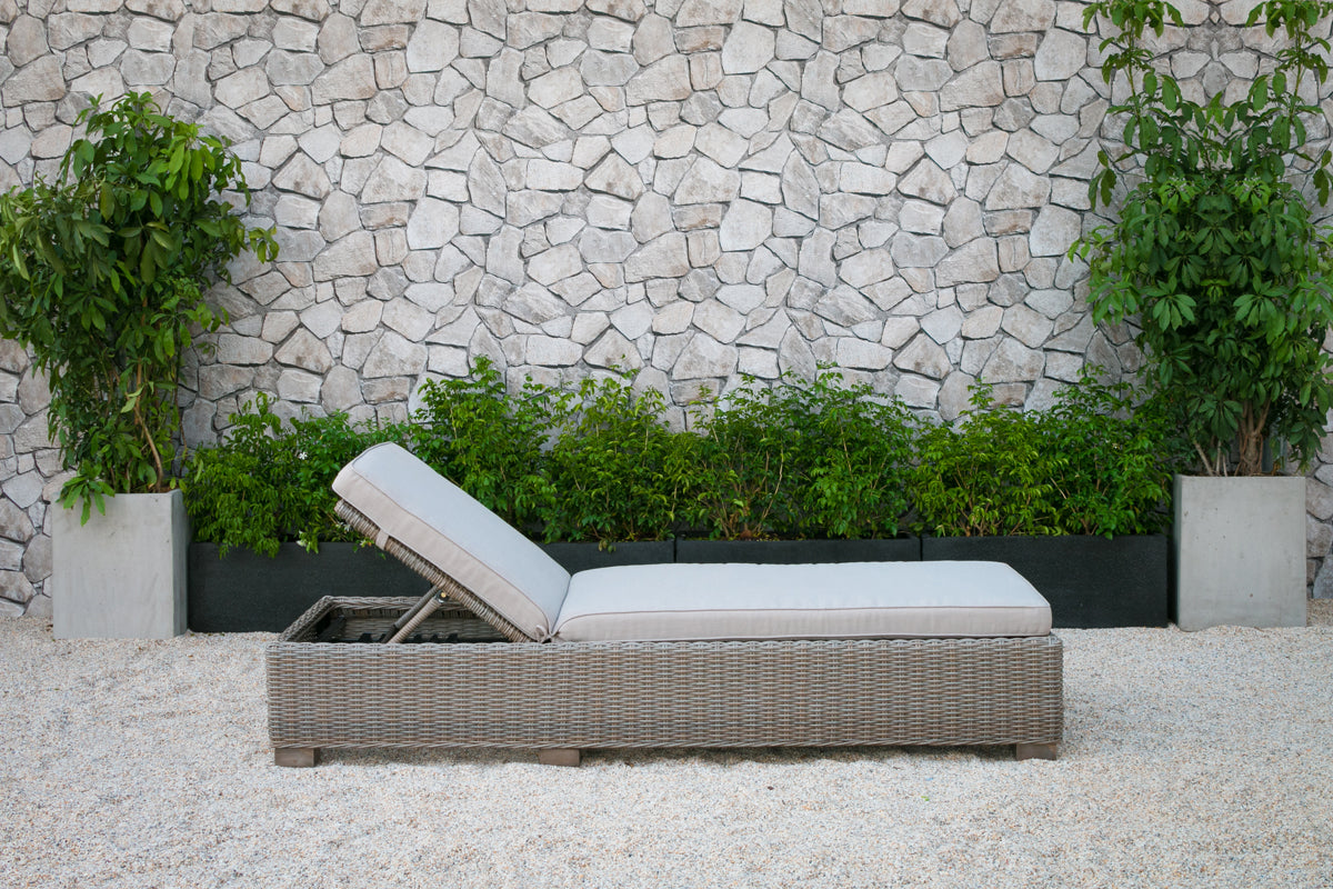 Renava Knox Outdoor Wicker Sunbed