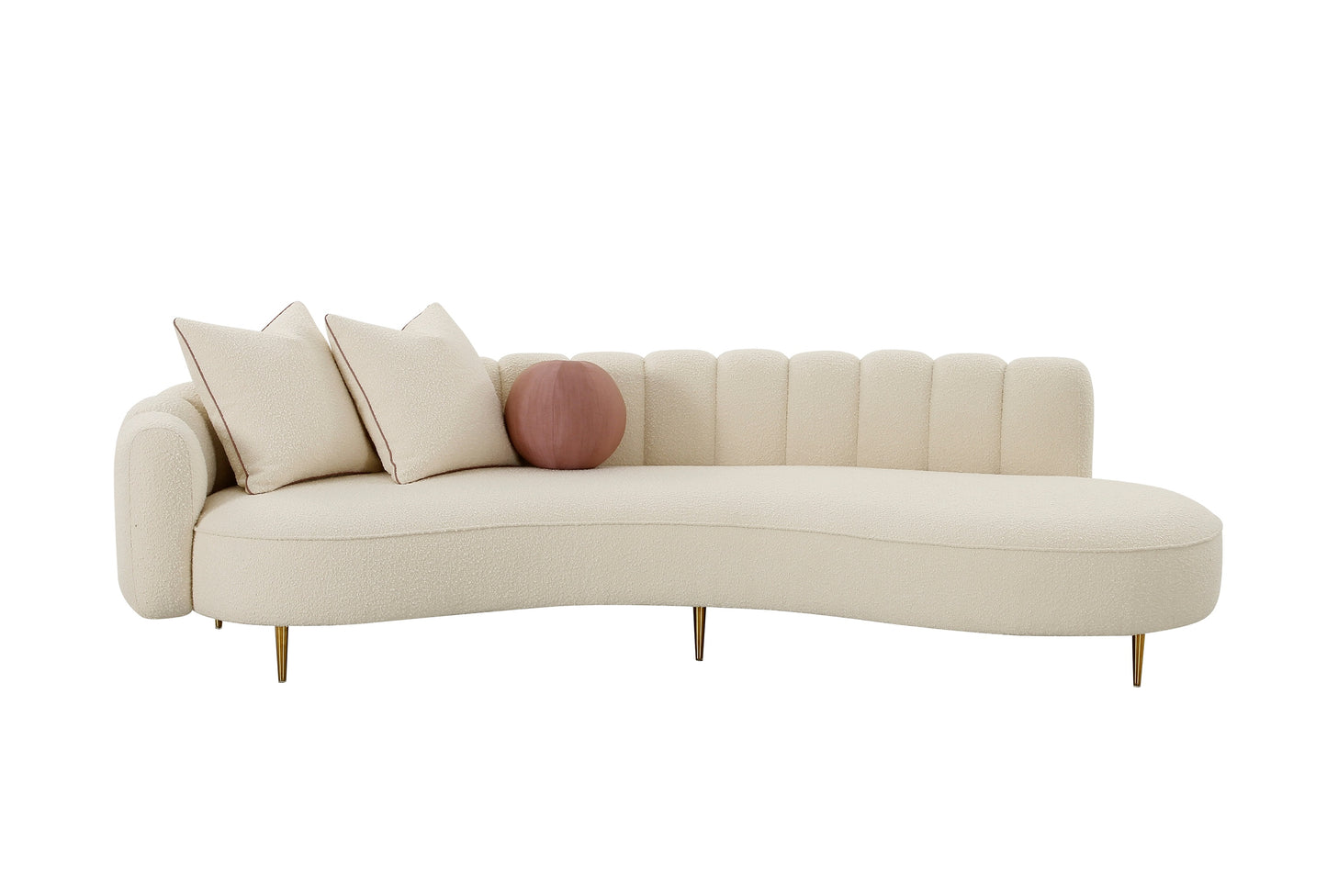 Modrest - Maveric Modern Cream Fabric Chaise