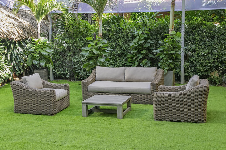 Renava Sapelo Outdoor Beige Wicker Sofa Set