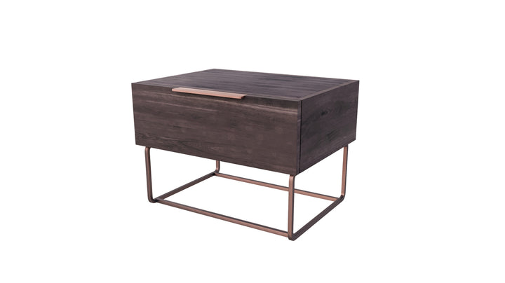 Nova Domus Benzon Italian Modern Dark Rovere Nightstand