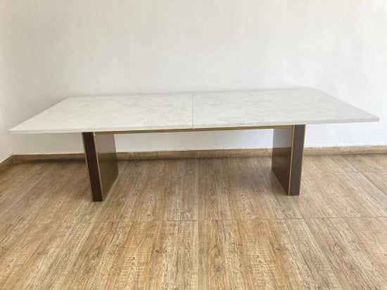 Modrest Auer - White Marble & Gold Dining Table